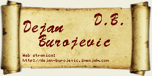 Dejan Burojević vizit kartica